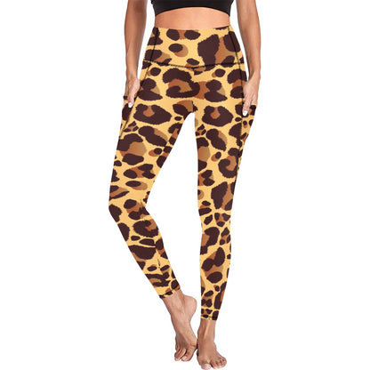 Leopard Print - Women's Leggings with Pockets Women's Leggings with Pockets S - 2XL animal