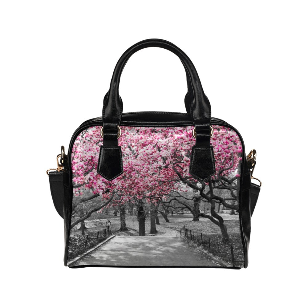 Pink Blossoms - Shoulder Handbag Shoulder Handbag Plants