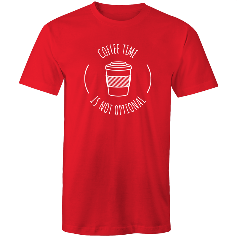 Coffee Time - Mens T-Shirt Red Mens T-shirt Coffee Funny Mens