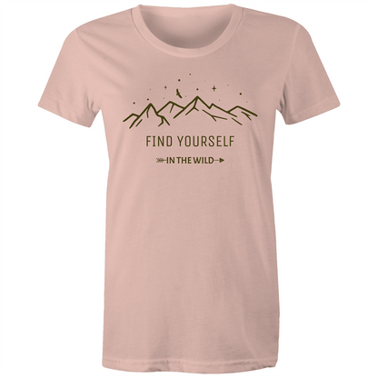 Find yourself In The Wild - Women's T-shirt Pale Pink Womens T-shirt Environment Womens