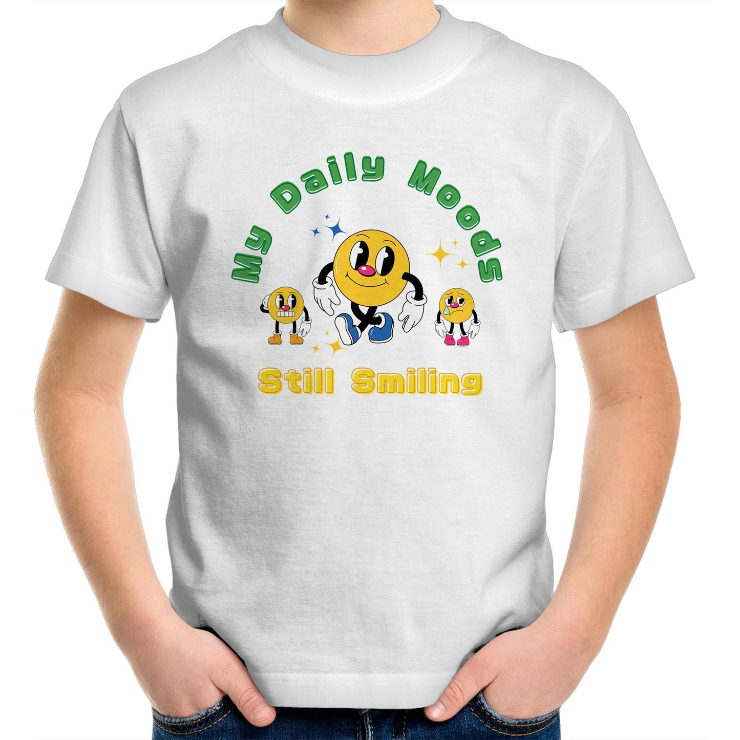 My Daily Moods - Kids Youth Crew T-Shirt White Kids Youth T-shirt