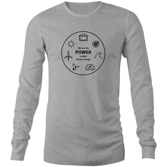 We Have The Power - Long Sleeve T-Shirt Grey Marle Unisex Long Sleeve T-shirt Environment Mens Science Womens