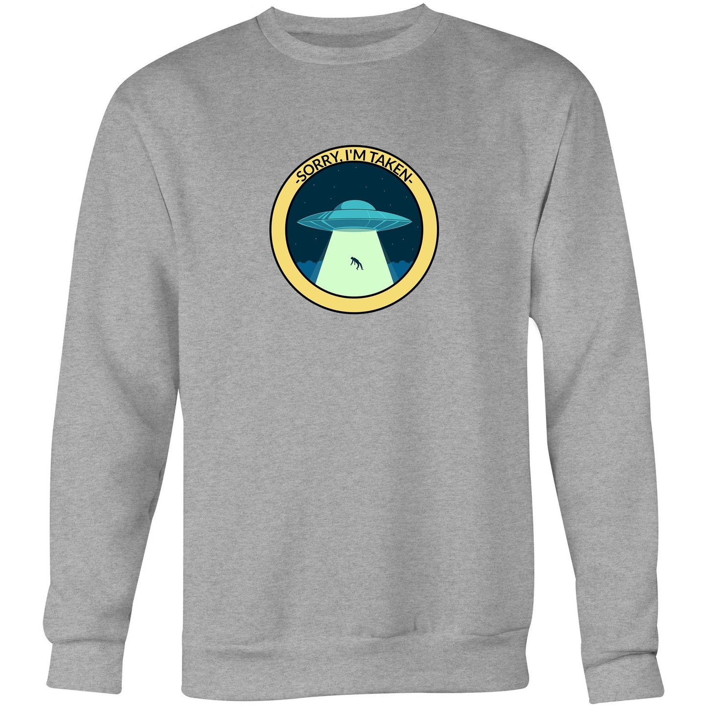 UFO, Sorry, I'm Taken - Crew Sweatshirt Grey Marle Sweatshirt Sci Fi