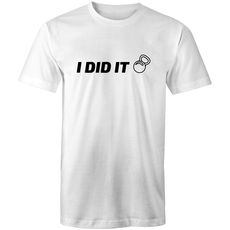 I Did It - Short Sleeve T-shirt White Fitness T-shirt Fitness Mens Womens