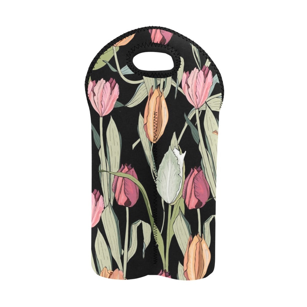 Tulips - 2-Bottle Neoprene Wine Bag 2 Bottle Wine Bag Printed Offshore