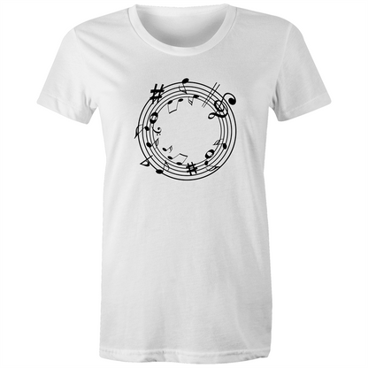 Music Circle - Women's T-shirt White Womens T-shirt Music Womens