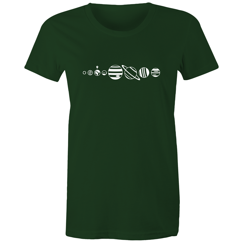 You Are Here - Women's T-shirt Forest Green Womens T-shirt Space Womens