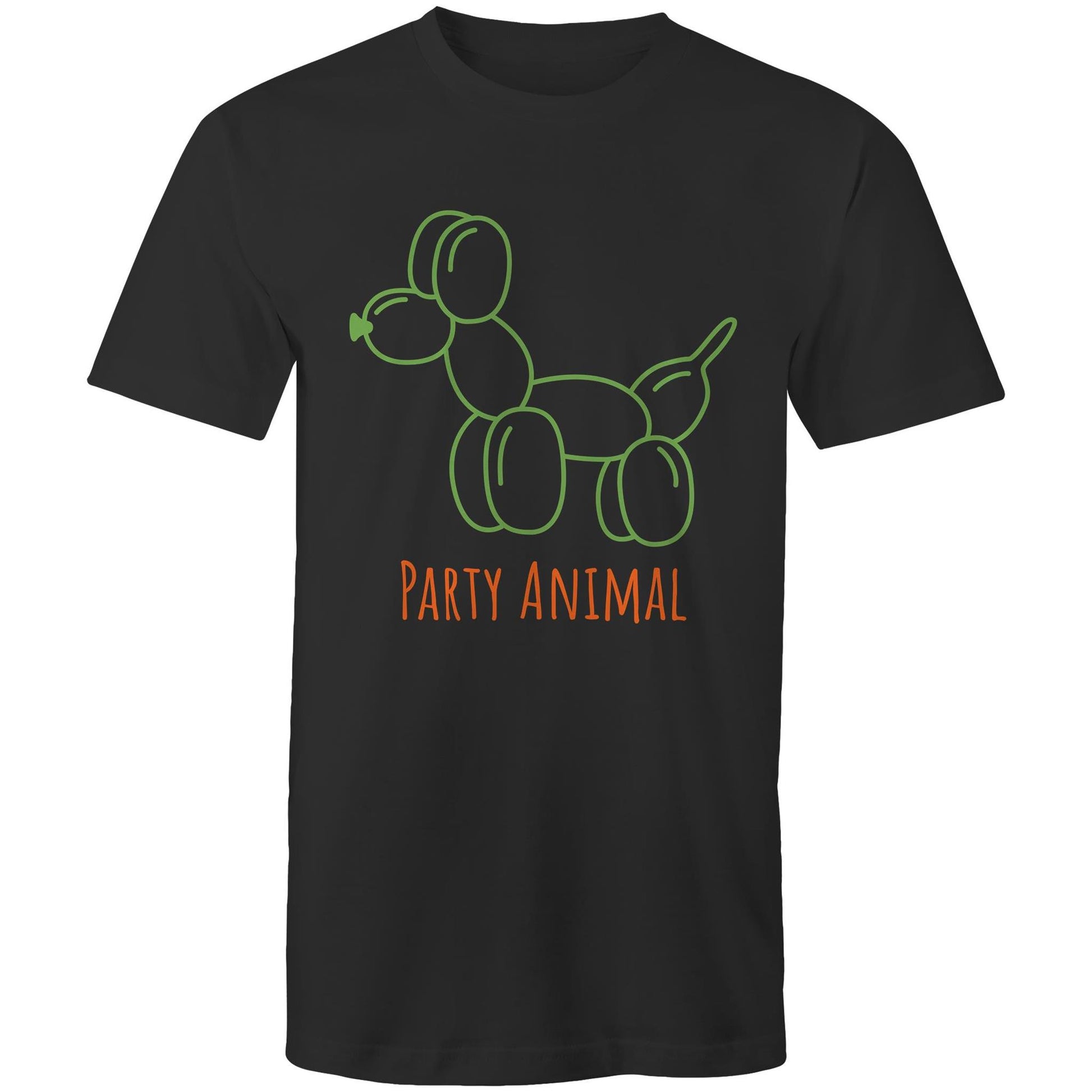 Party Animal - Mens T-Shirt Black Mens T-shirt animal Funny Mens