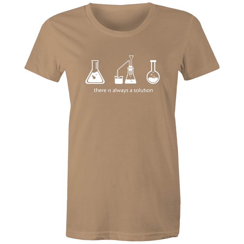 There Is Always A Solution - Women's T-shirt Tan Womens T-shirt Science Womens