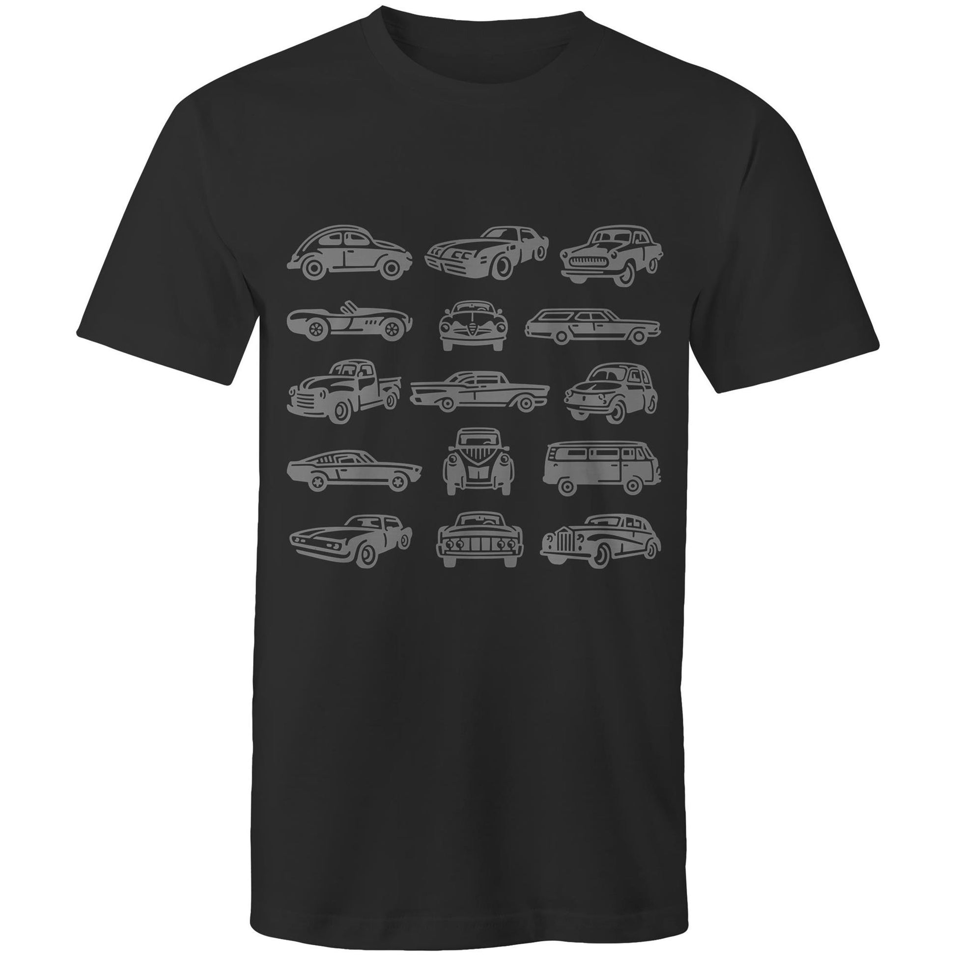 Vintage Cars - Mens T-Shirt Black