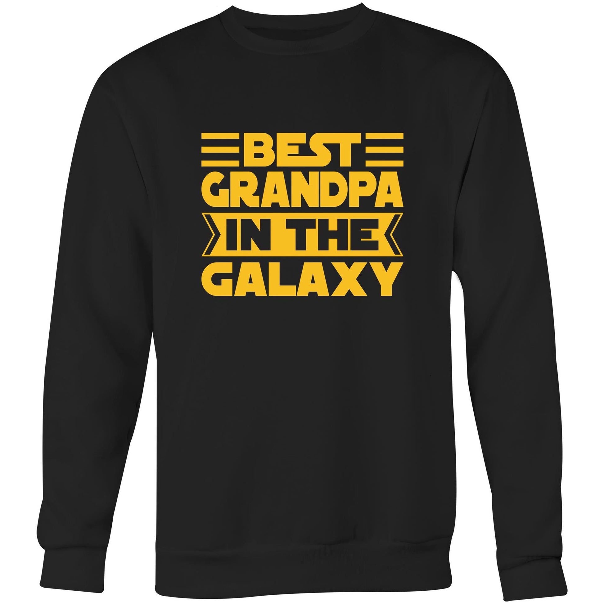 Best Grandpa In The Galaxy - Crew Sweatshirt Black Sweatshirt Dad