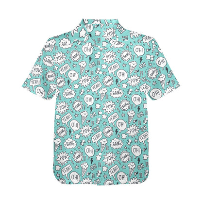 Comic Book Speech Bubbles - Mens Hawaiian Shirt Mens Hawaiian Shirt