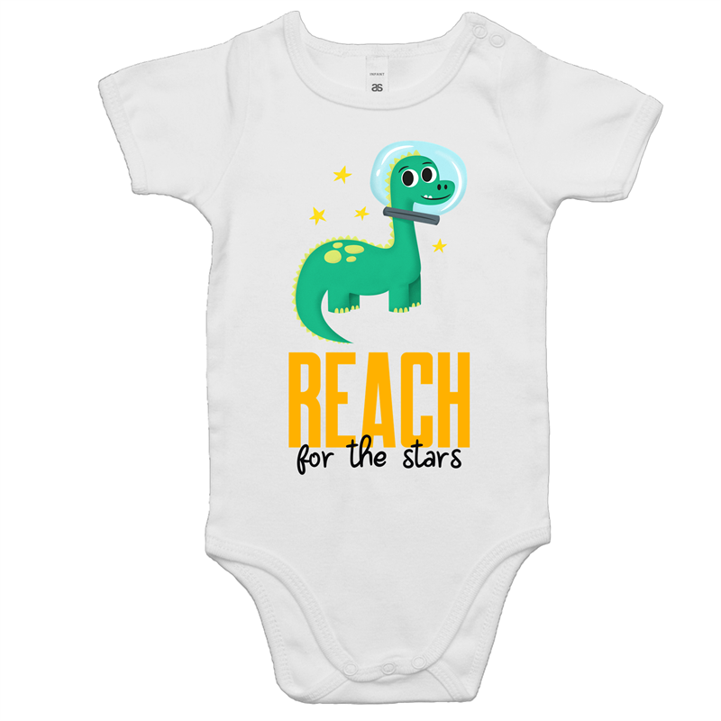 Reach For The Stars - Baby Bodysuit White Baby Bodysuit animal kids