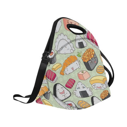 Sushi - Neoprene Lunch Bag/Large Neoprene Lunch Bag/Large Food Printed Offshore