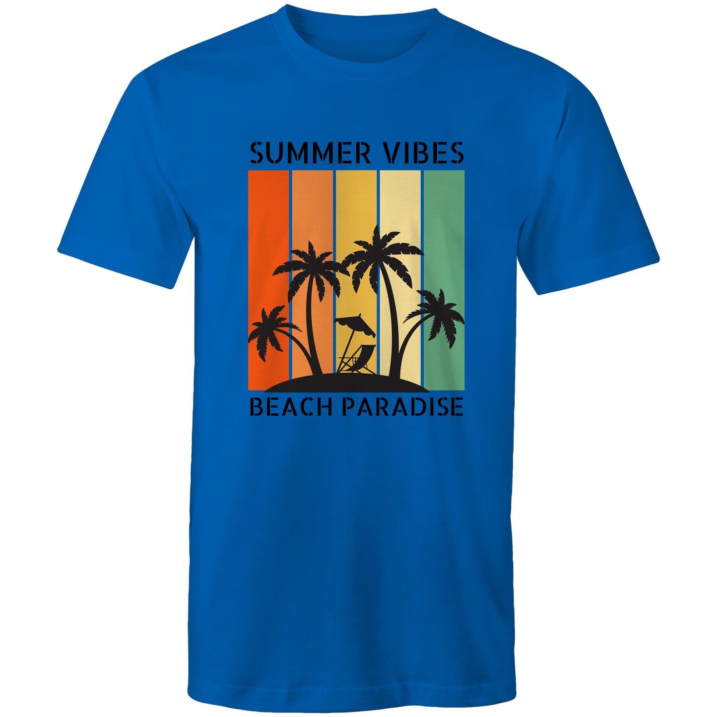 Beach Paradise - Mens T-Shirt Bright Royal Mens T-shirt Summer Surf