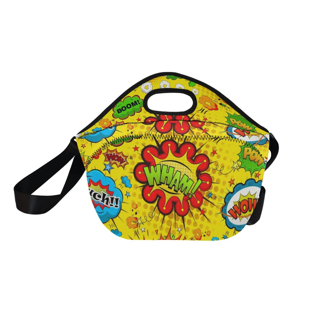 Comic Book Yellow - Neoprene Lunch Bag/Large Neoprene Lunch Bag/Large comic Printed Offshore