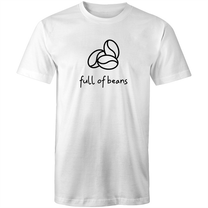 Full Of Beans - Mens T-Shirt White Mens T-shirt Coffee Mens