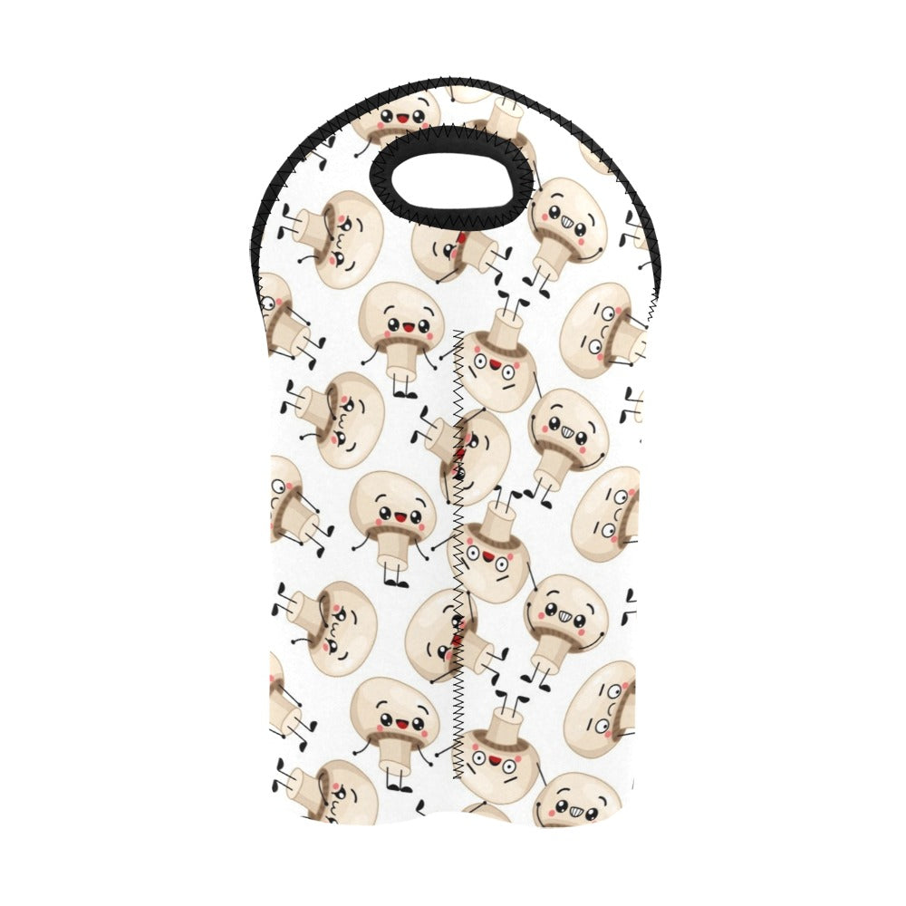 Cute Mushrooms - 2-Bottle Neoprene Wine Bag 2 Bottle Wine Bag Printed Offshore