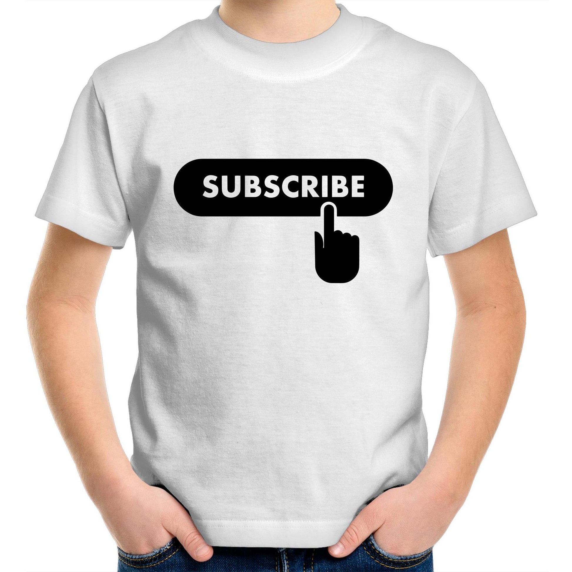 Subscribe - Kids Youth Crew T-Shirt White Kids Youth T-shirt Funny