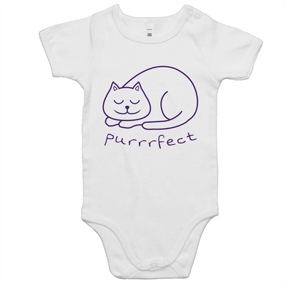 Purrrfect - Baby Bodysuit White Baby Bodysuit animal kids