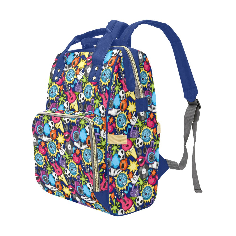 Sticker Music - Multi-Function Backpack Multifunction Backpack Printed Offshore