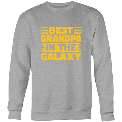 Best Grandpa In The Galaxy - Crew Sweatshirt Grey Marle Sweatshirt Dad