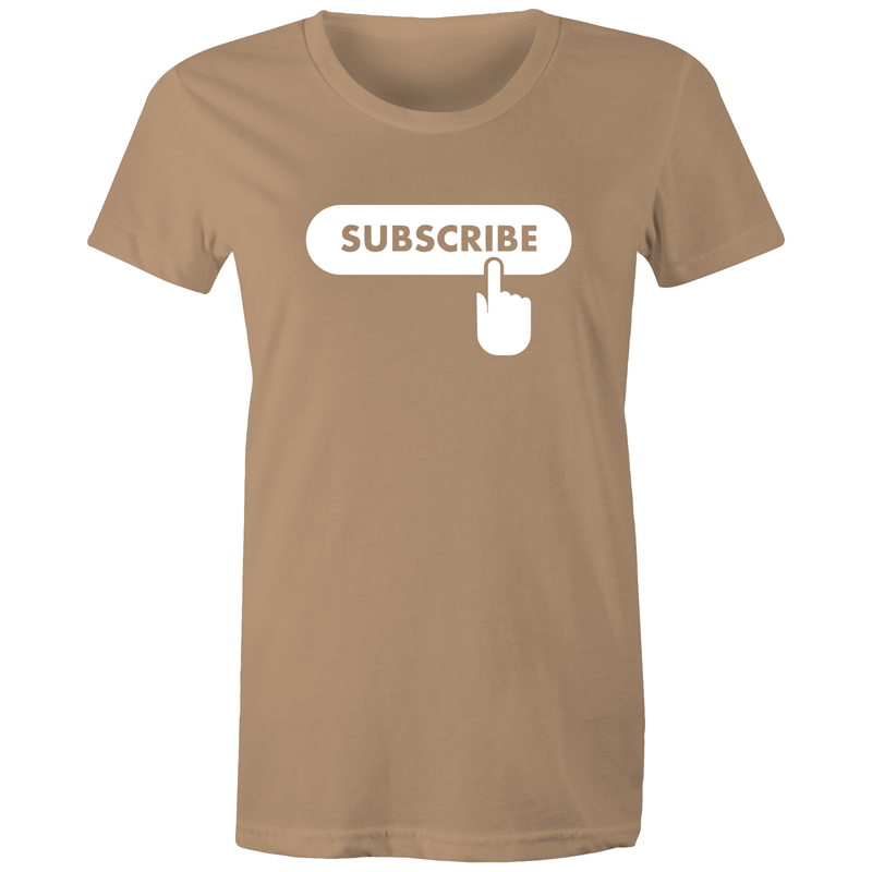 Subscribe - Women's T-shirt Tan Womens T-shirt Womens