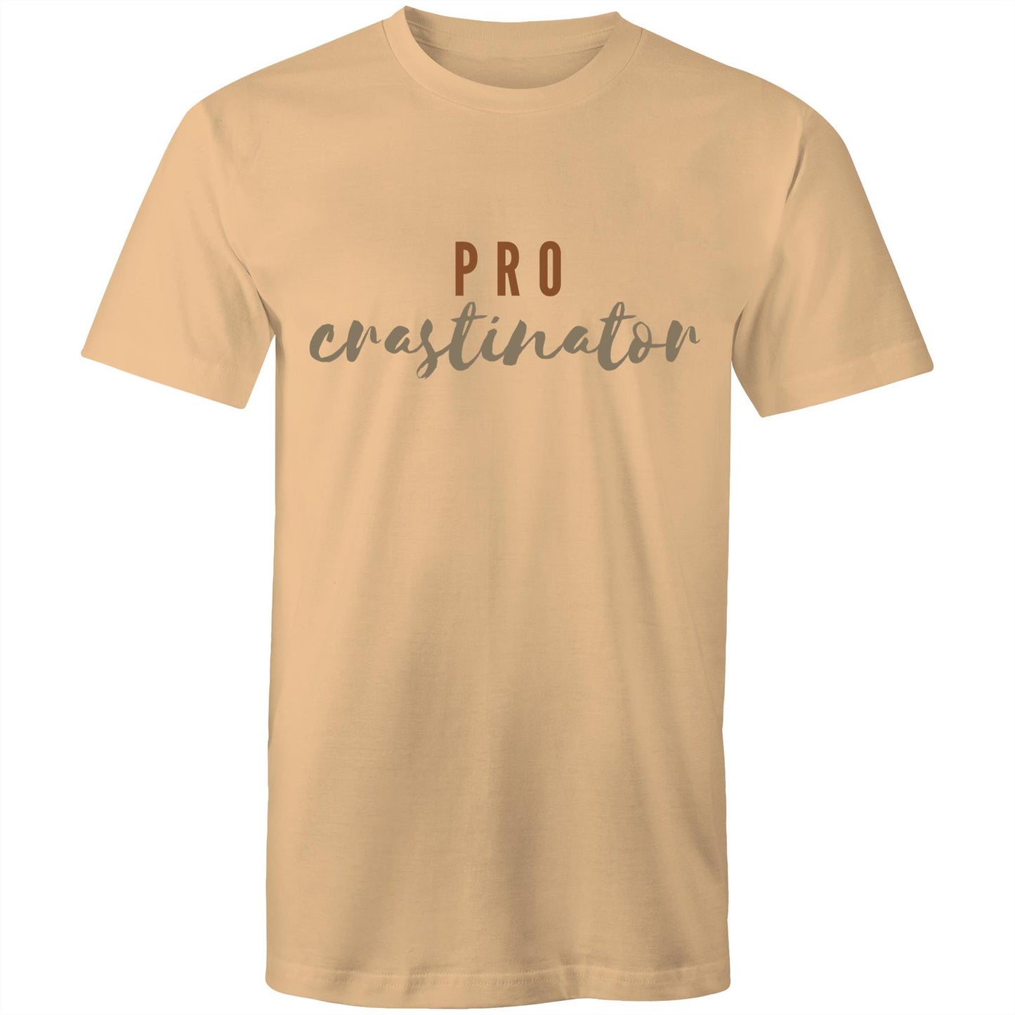 Procrastinator - Mens T-Shirt Tan Mens T-shirt Funny