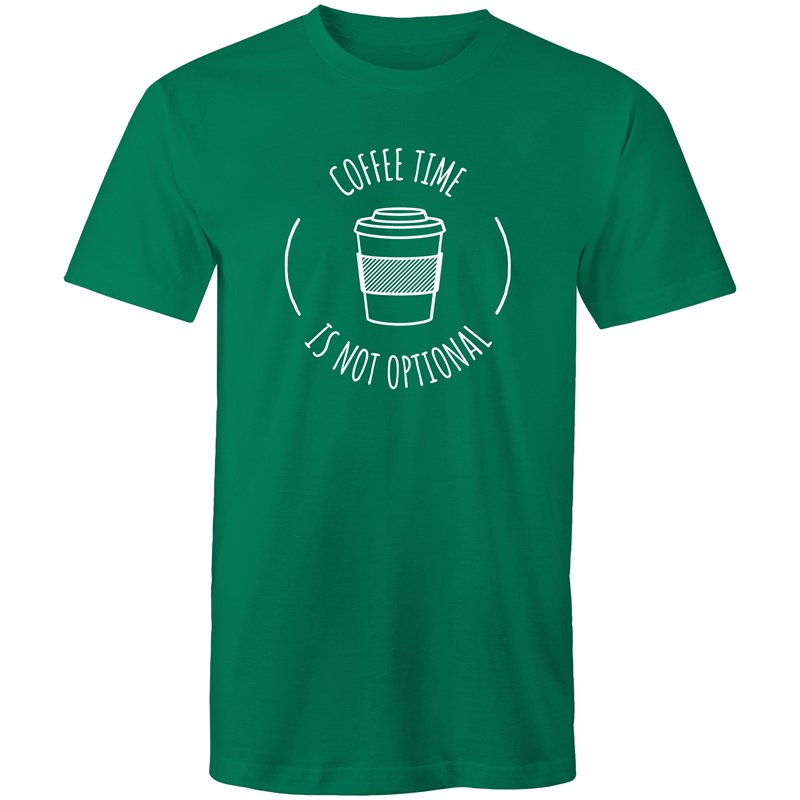 Coffee Time - Mens T-Shirt Kelly Green Mens T-shirt Coffee Funny Mens