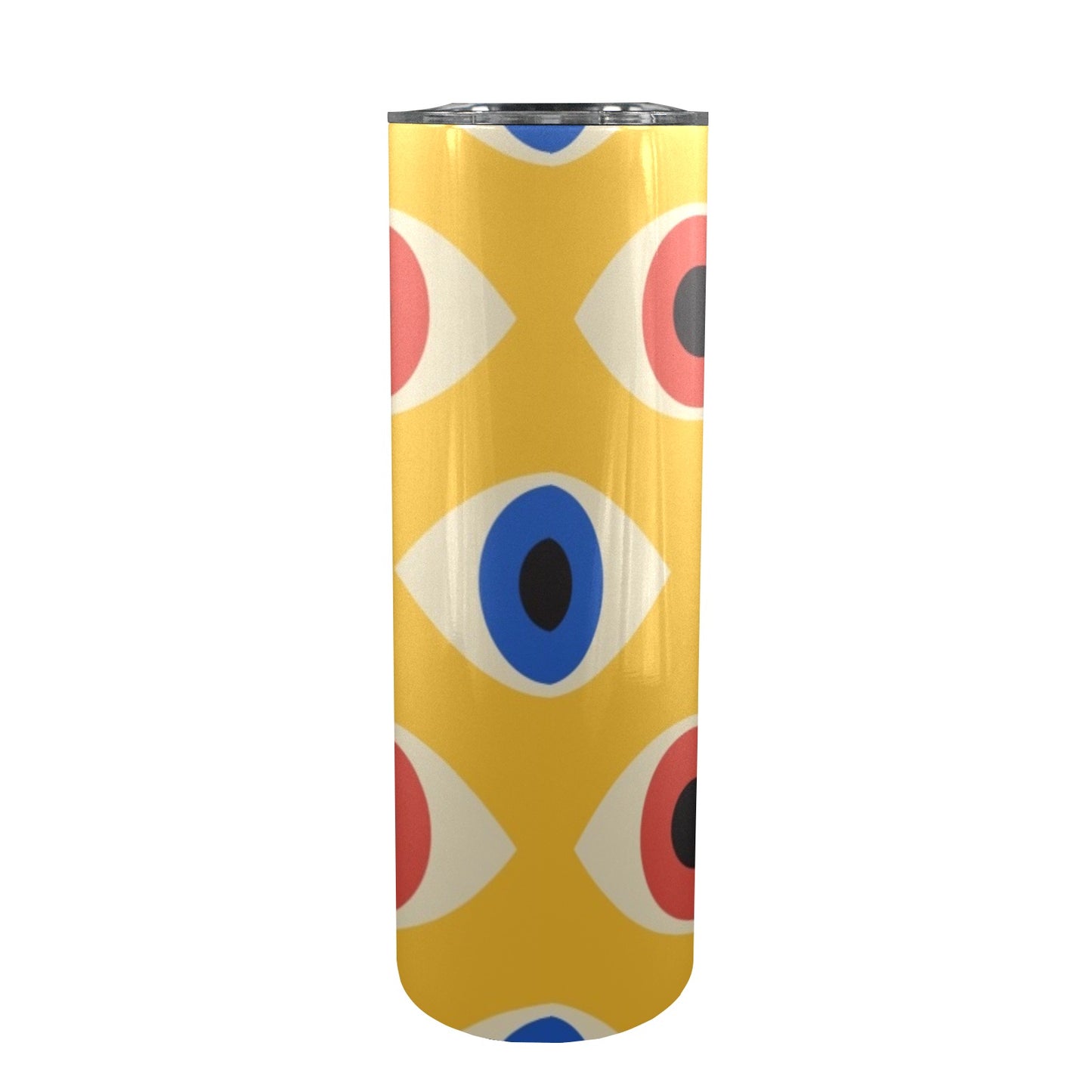 Eyes on Yellow - 20oz Tall Skinny Tumbler with Lid and Straw 20oz Tall Skinny Tumbler with Lid and Straw