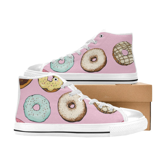 Doughnuts - High Top Canvas Shoes for Kids Kids High Top Canvas Shoes Printed Offshore