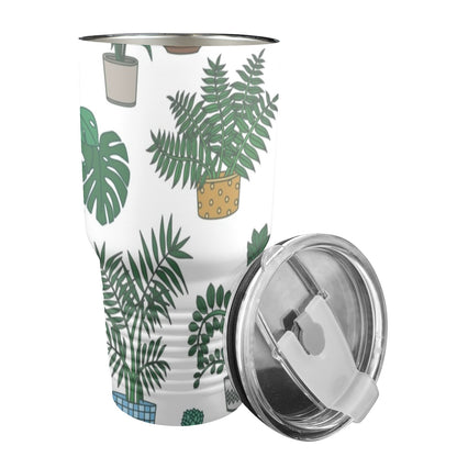 Plant Lover - 30oz Insulated Stainless Steel Mobile Tumbler 30oz Insulated Stainless Steel Mobile Tumbler Plants Printed Offshore