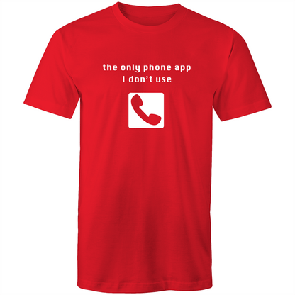 Phone App - Mens T-Shirt Red Mens T-shirt Funny Mens
