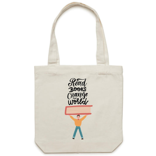 Read Books, Change The World - Canvas Tote Bag Default Title Tote Bag Reading