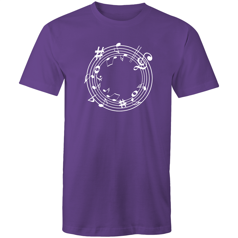 Music Circle - Mens T-Shirt Purple Mens T-shirt Mens Music