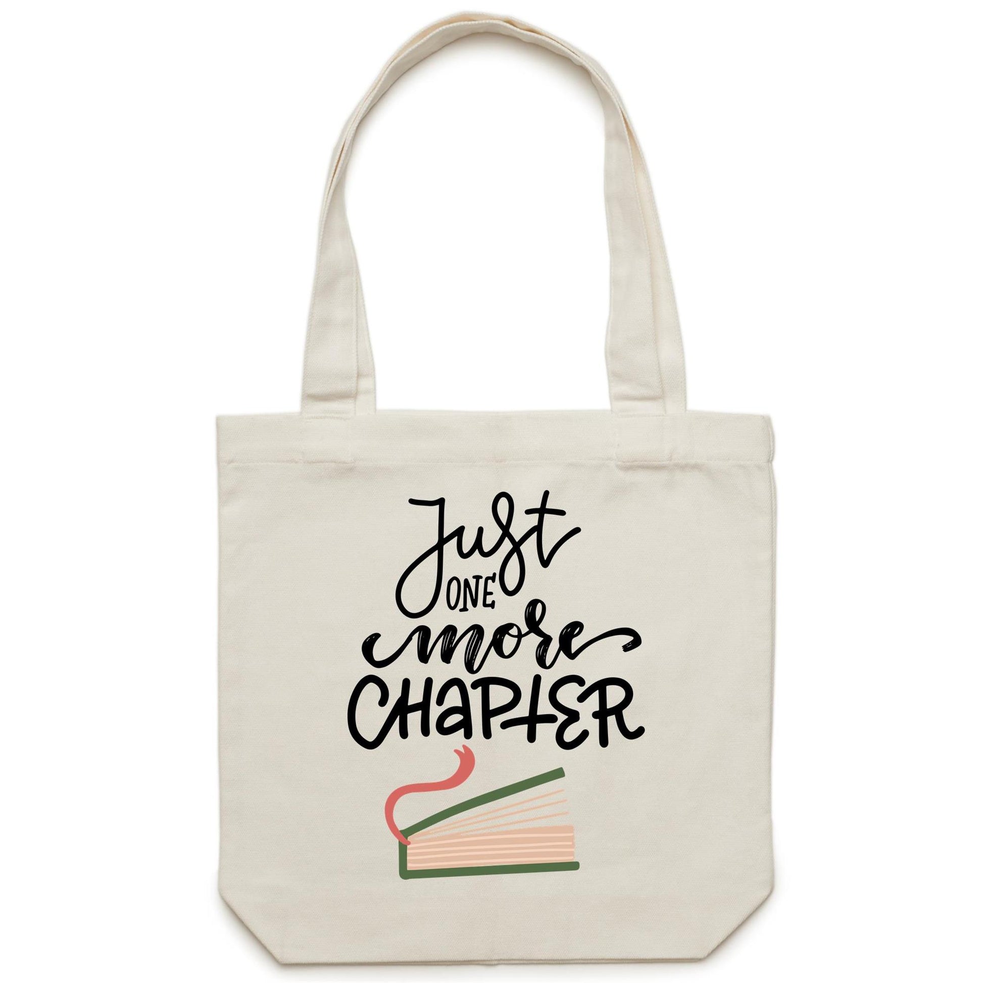 Just One More Chapter - Canvas Tote Bag Default Title Tote Bag Reading