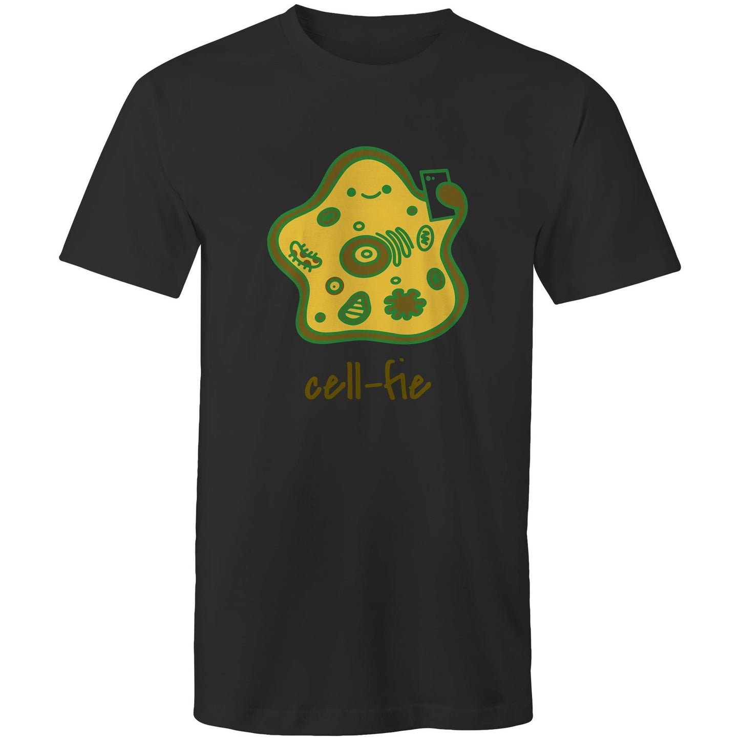Cell-fie - Mens T-Shirt Black Mens T-shirt Science