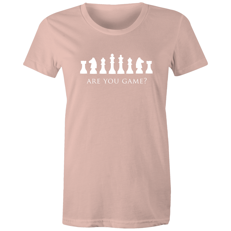 Are You Game - Women's T-shirt Pale Pink Womens T-shirt Games Womens