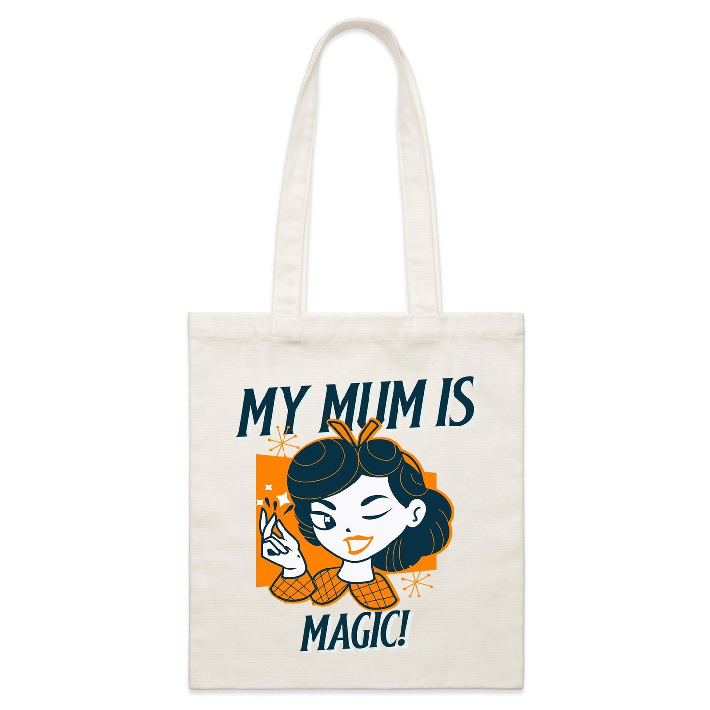 My Mum Is Magic - Parcel Canvas Tote Bag Default Title Parcel Tote Bag Mum Retro
