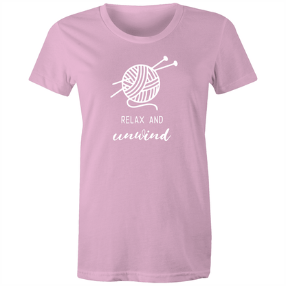 Relax and Unwind - Women's T-shirt Pink Womens T-shirt Womens