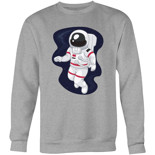 Astronaut - Crew Sweatshirt Grey Marle Sweatshirt Mens Space Womens