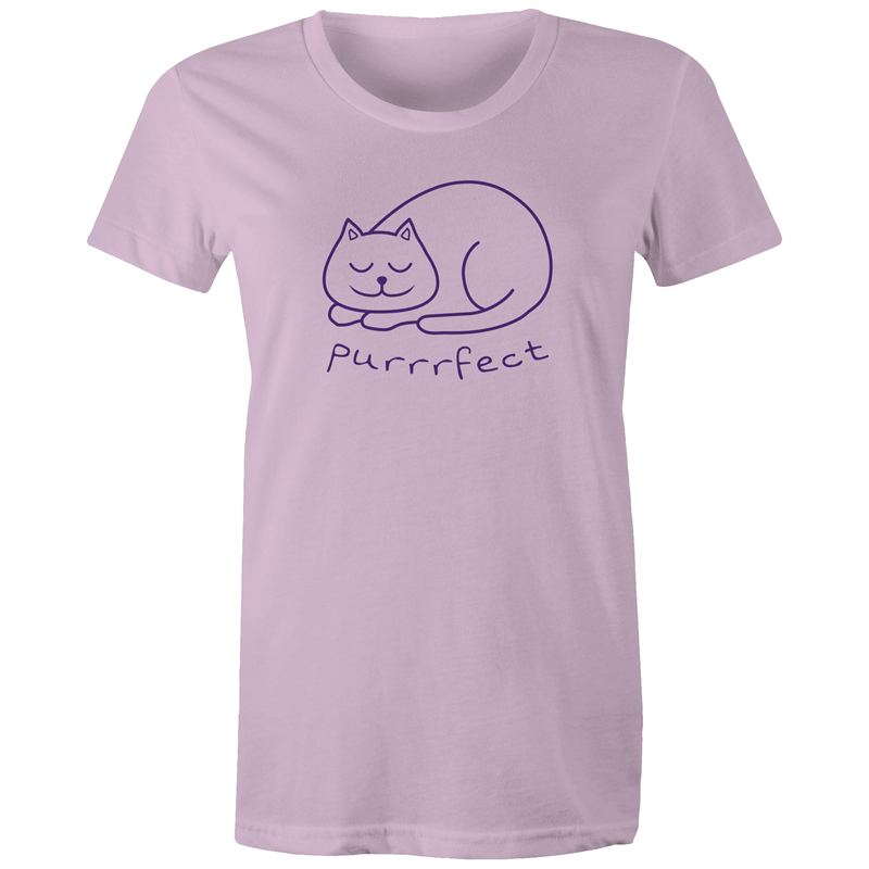Purrrfect - Women's T-shirt Lavender Womens T-shirt animal Womens