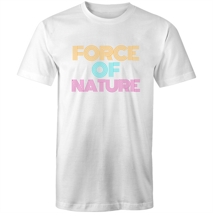 Force Of Nature - Short Sleeve T-shirt White Fitness T-shirt Fitness Mens Womens