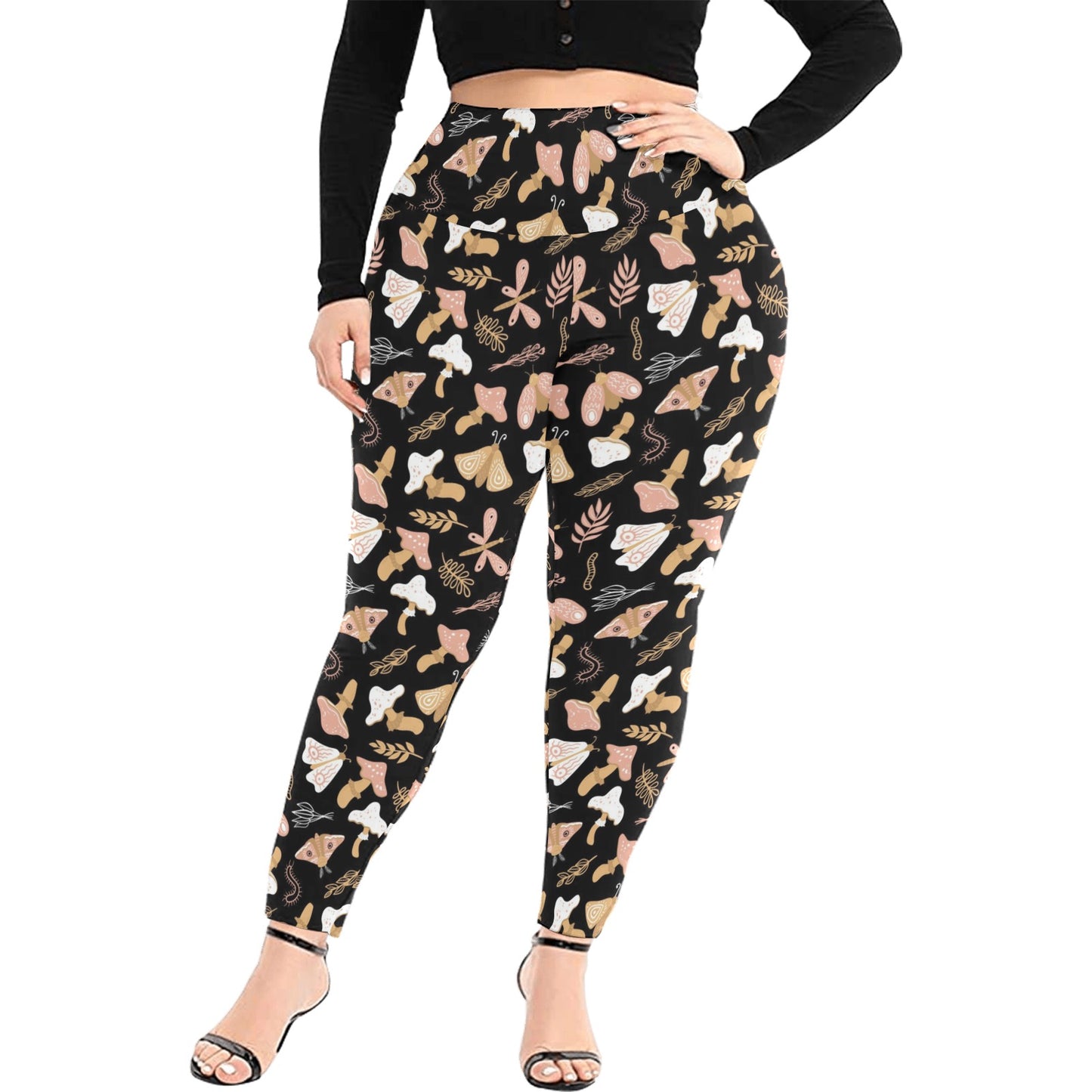 Magic Moth - Women's Extra Plus Size High Waist Leggings Women's Extra Plus Size High Waist Leggings animal