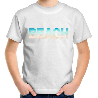 Beach - Kids Youth Crew T-Shirt White Kids Youth T-shirt Summer