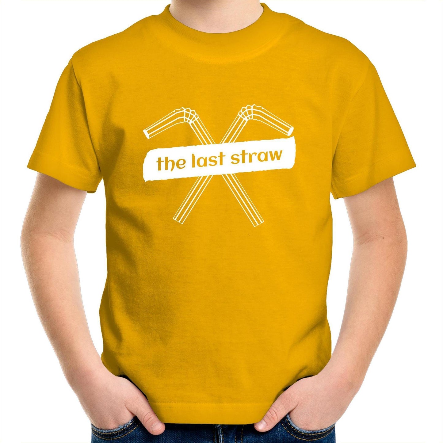 The Last Straw - Kids Youth Crew T-Shirt Gold Kids Youth T-shirt Environment