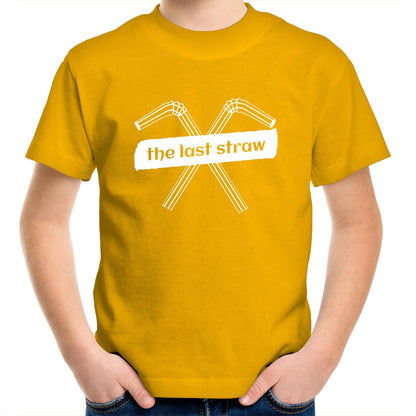The Last Straw - Kids Youth Crew T-Shirt Gold Kids Youth T-shirt Environment