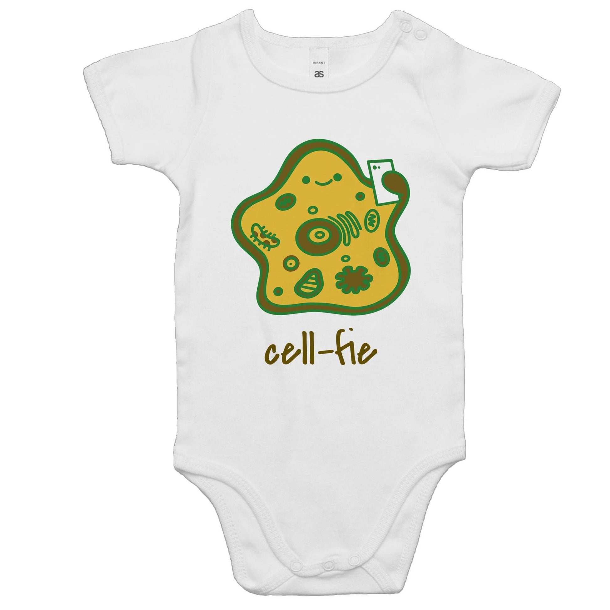 Cell-fie - Baby Bodysuit White Baby Bodysuit Science