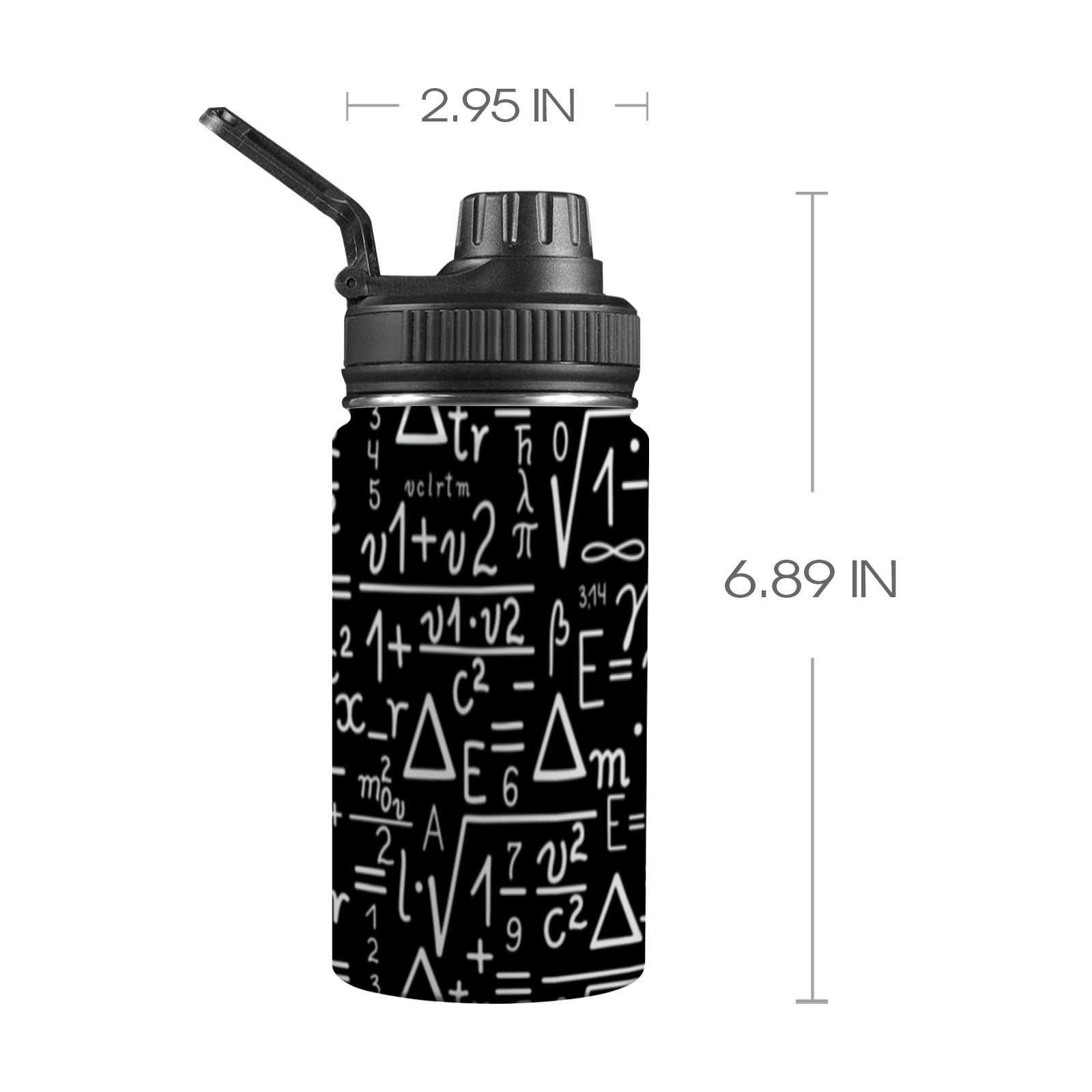 Mathematics - Kids Water Bottle with Chug Lid (12 oz) Kids Water Bottle with Chug Lid Maths Science