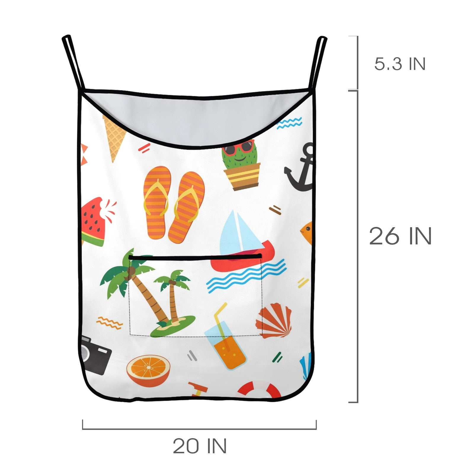 Beach Time - Hanging Laundry Bag Hanging Laundry Bag Printed Offshore